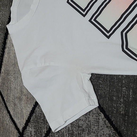 VS PINK 2017 CROP RAINBOW DOTS COLOR LOGO POCKET TEE-SHIRT - Picture 5 of 10